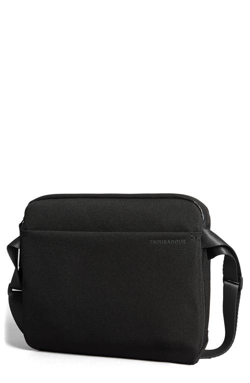 Recycled Polyester Messenger Bag in Black