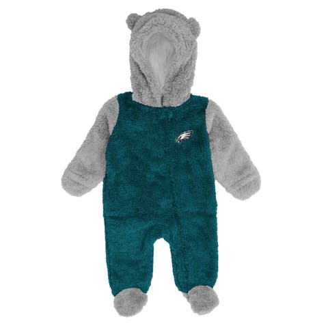 Philadelphia Eagles Infant Little Kicker Long Sleeve Bodysuit & Pants Set -  Midnight Green/Heathered Gray