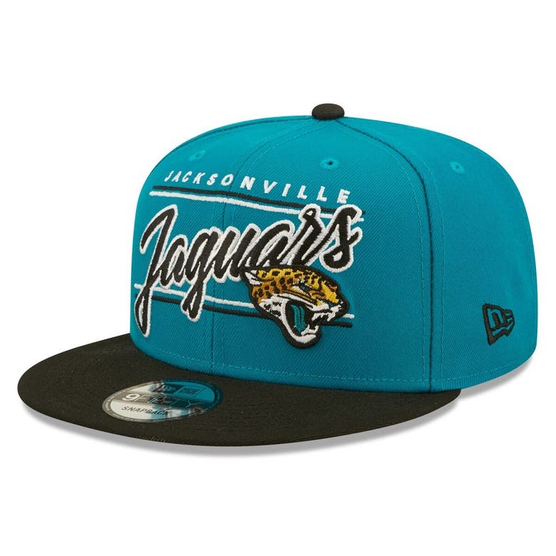 Jacksonville Jaguars New Era Script 9FIFTY Trucker Snapback Hat - Teal