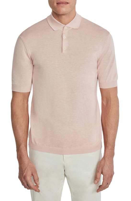 Jack Victor Tupper Organic Cotton & Silk Polo In Pink