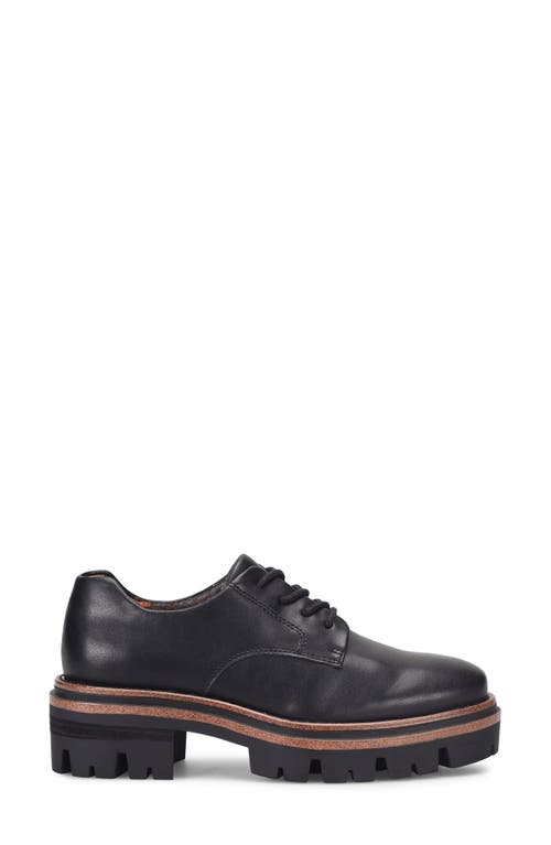 Korks Veda Lug Sole Platform Derby In Black