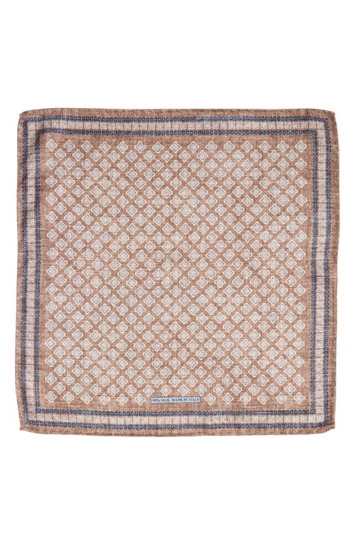 NORDSTROM NORDSTROM DIAMOND MEDALLION SILK POCKET SQUARE 