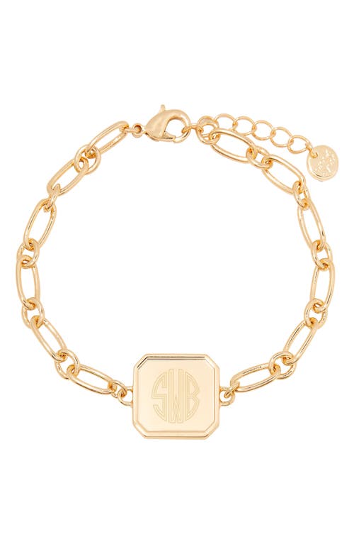 Quincy Monogram Bracelet in Gold