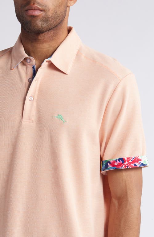 Shop Tommy Bahama Perfectly Paradise Islandzone® Five O'clock Performance Polo In Passion Peach Heather