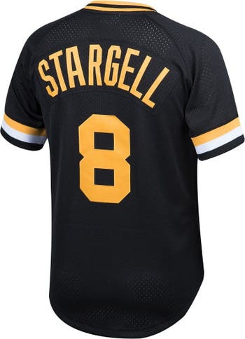 Youth Mitchell & Ness Willie Stargell Black Pittsburgh Pirates Cooperstown  Collection Mesh Batting Practice Jersey 