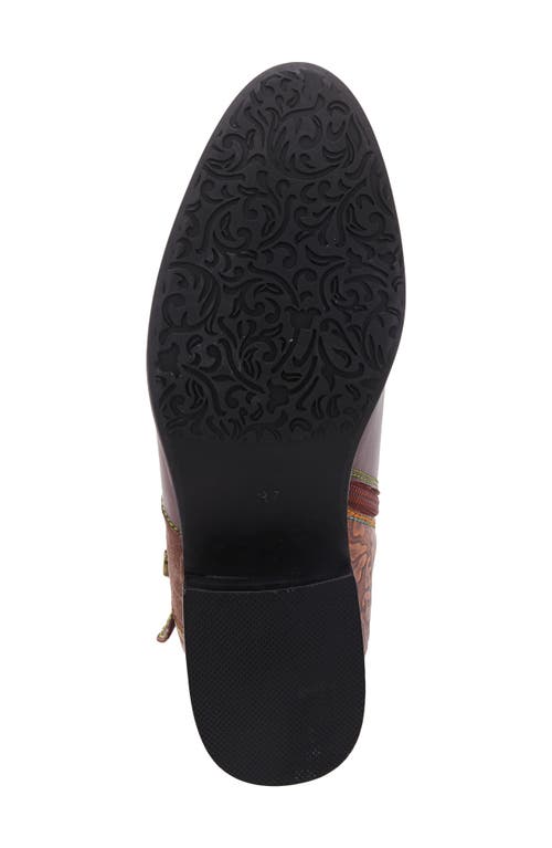 L'artiste By Spring Step L'artiste Tiatia Bootie In Brown Leather/suede