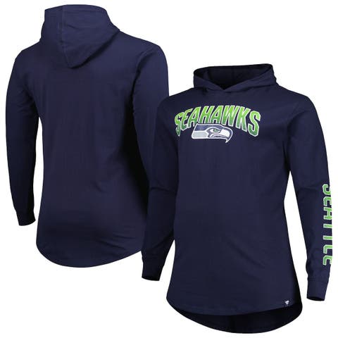 Seattle Seahawks Antigua Wordmark Victory Full-Zip Hoodie