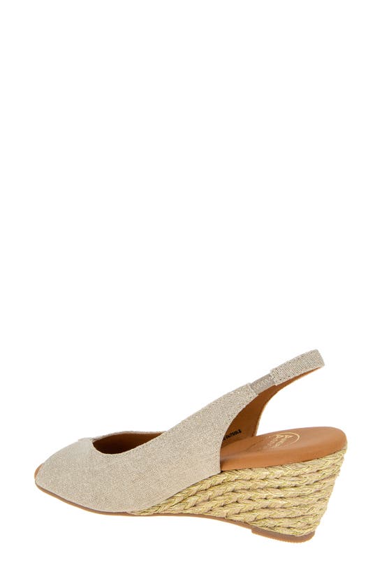 Shop Andre Assous André Assous Kimy Slingback Wedge Sandal In Natural