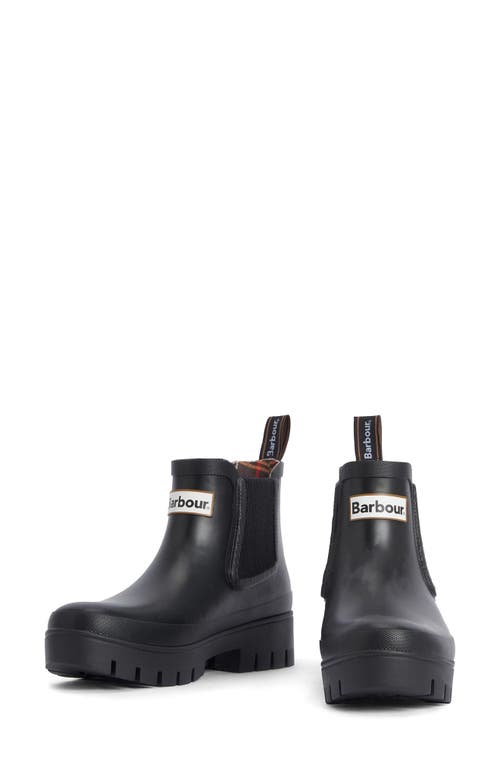 Barbour Halton Waterproof Chelsea Rain Boot In Black