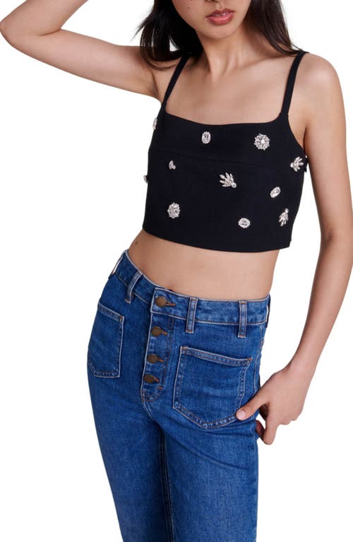 MAJE MAJE DIAMANTÉ CROP TOP