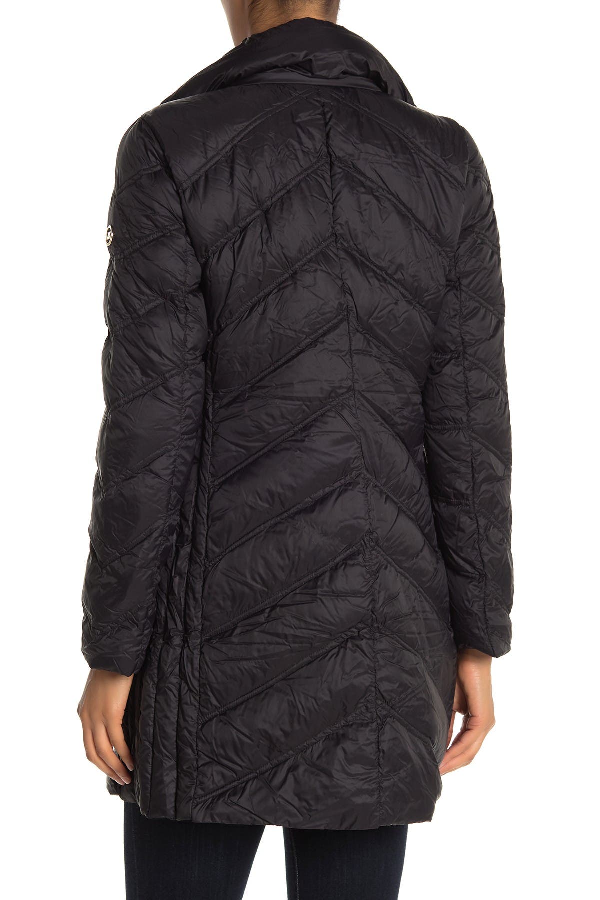 MICHAEL Michael Kors Packable Hooded Zip Down Puffer Jacket