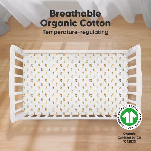 Keababies Soothe Fitted Crib Sheet In Construction