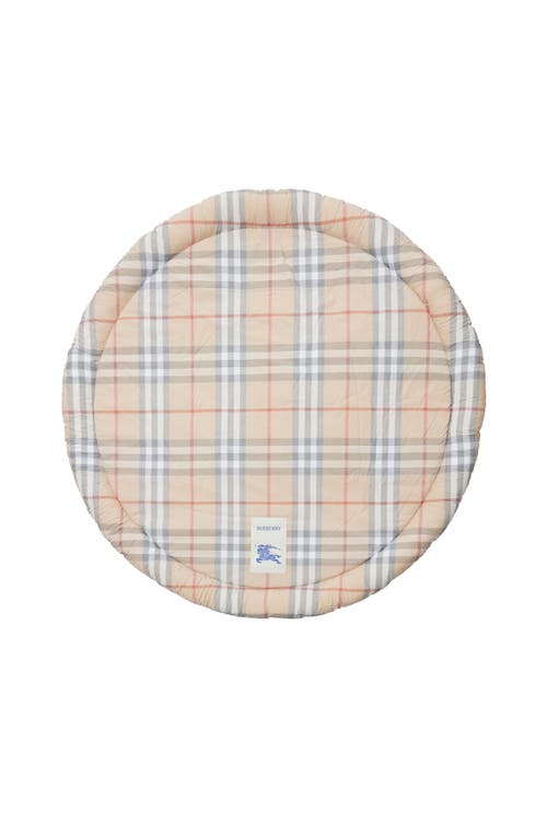Burberry Ekd Check Cotton Playmat In Pale Stone