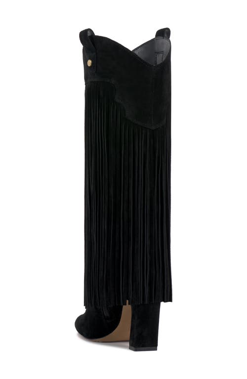 Vince Camuto Shela Pointed Toe Western Boot In Black