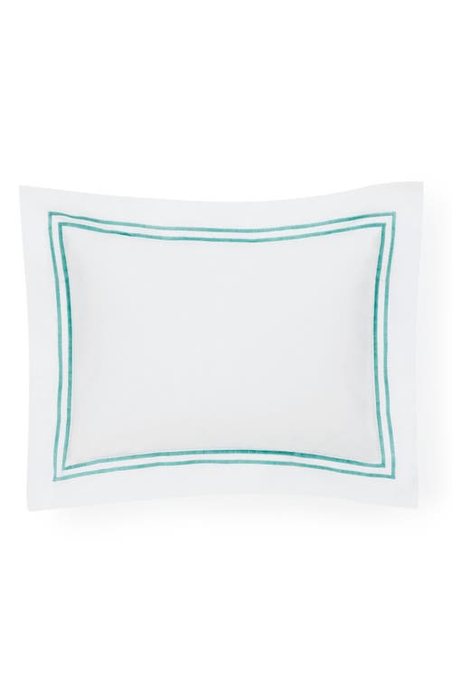 Sferra Grande Hotel Boudoir Sham In White/aqua