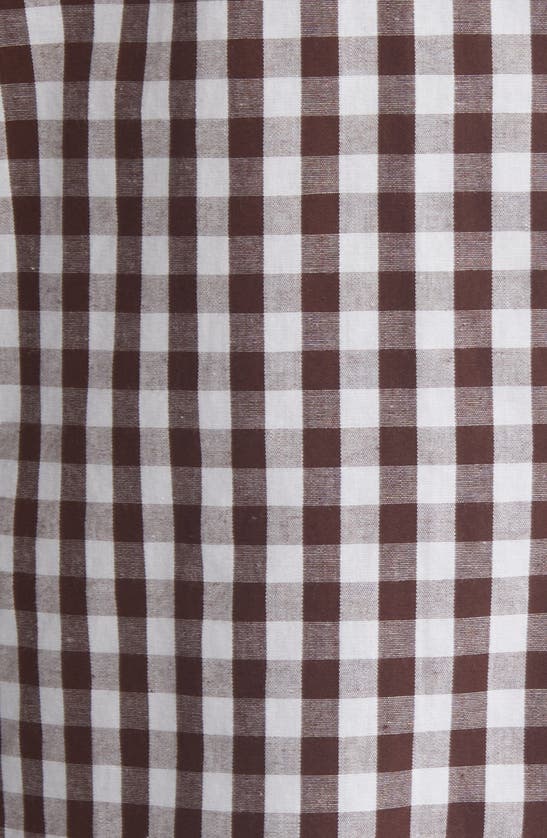 Shop Carrots By Anwar Carrots Badge Gingham Camp Shirt In Brown