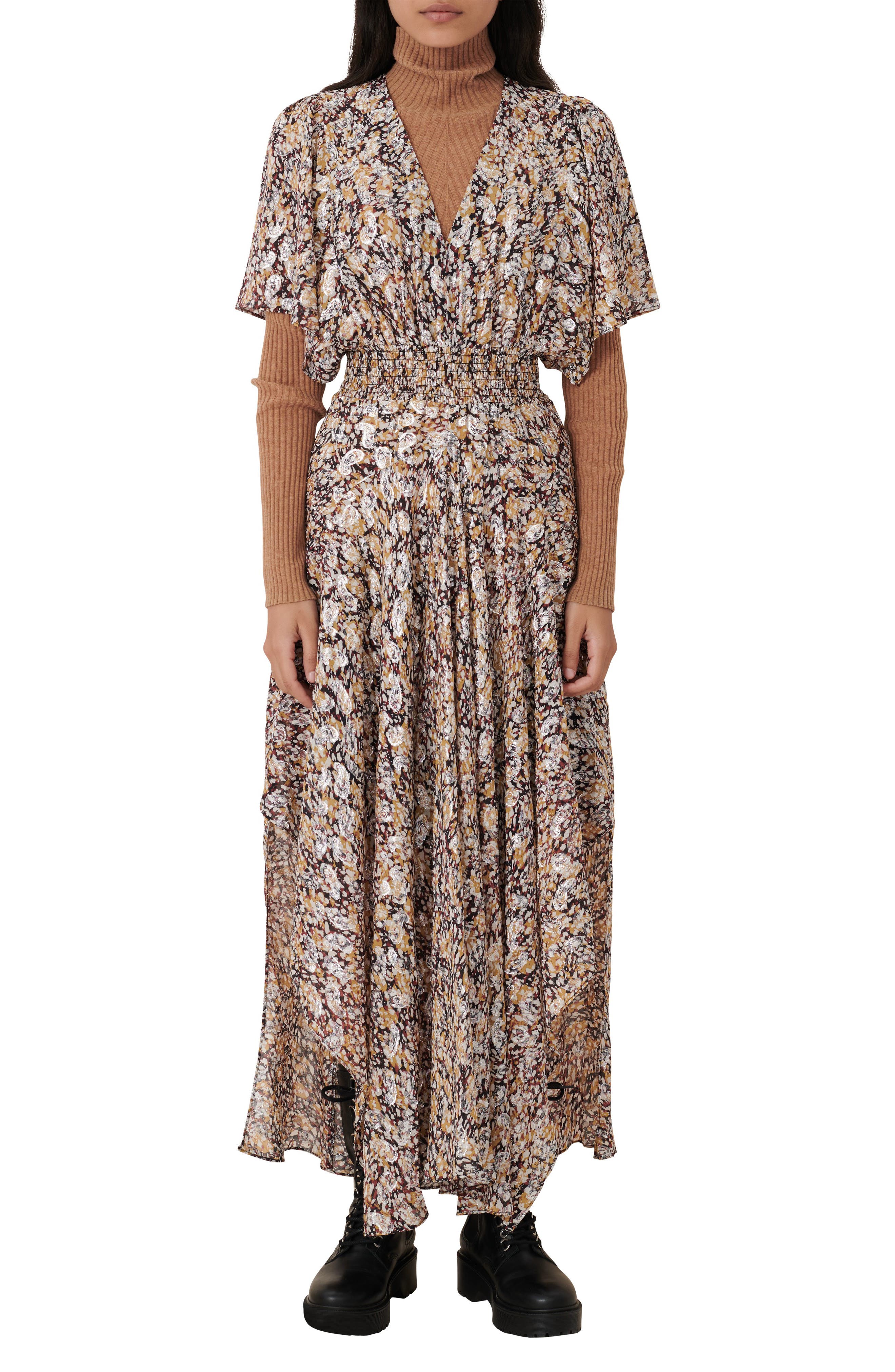 maje paisley dress