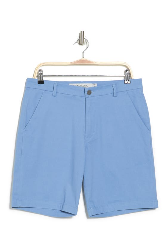 Coastaoro Rider Tailored Shorts In Faded Denim