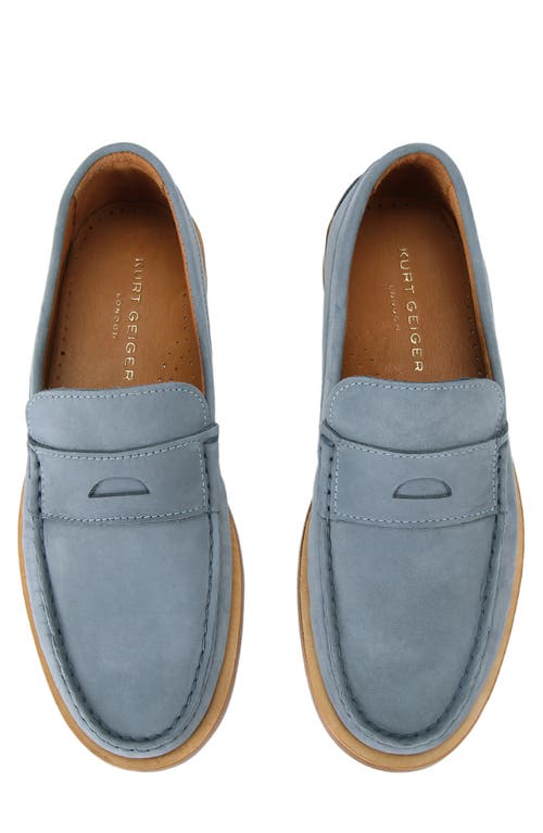 Shop Kurt Geiger London Luis Penny Loafer In Light/pastel Blue