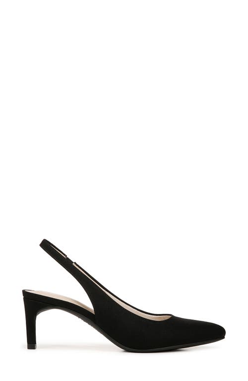 Shop Lifestride Annalise Slingback Pointed Toe Pump In Black Faux Suede