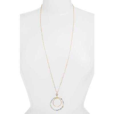 Lele Sadoughi Double Hoop Pendant Necklace