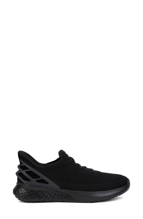 Shop Kizik Gender Inclusive Athens Hands-free Knit Sneaker In Black/black