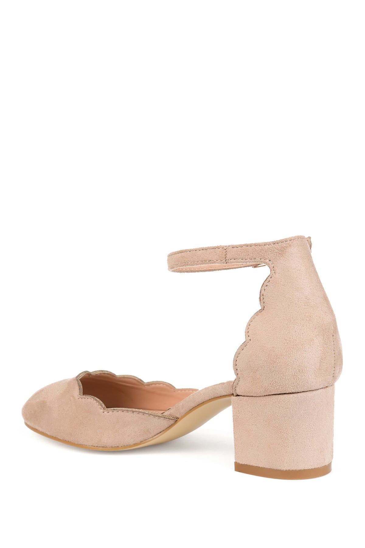 Journee Collection Edna Scallop Trim Pump In Medium Beige