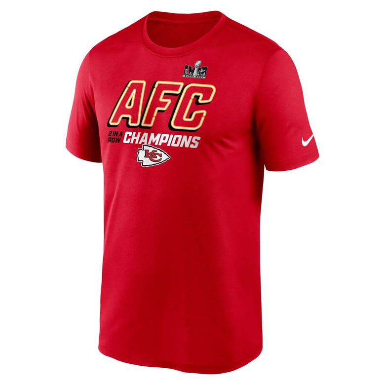 Shop Nike Red Kansas City Chiefs 2023 Afc Champions Iconic T-shirt