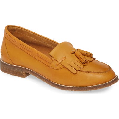 Seychelles Cloak Kiltie Tassel Loafer, Yellow