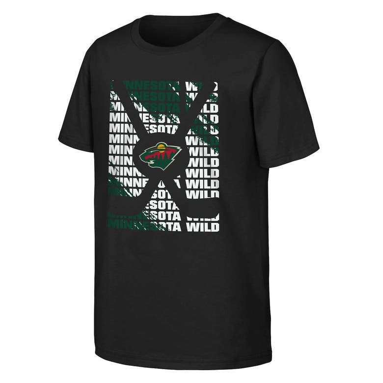 Shop Outerstuff Youth Black Minnesota Wild Box T-shirt