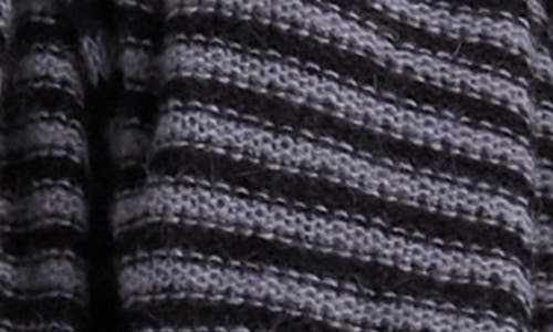 Shop Portolano Stripe Wool Blend Scarf In Black/malibu Blue