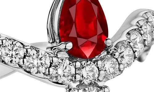 Shop Hueb Mirage Ruby & Diamond Ring In White Gold