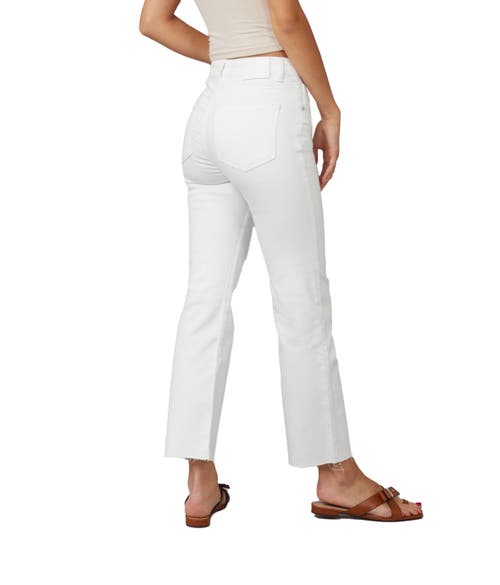 Lola Jeans Women's Denver-wht High Rise Straight Jeans In White