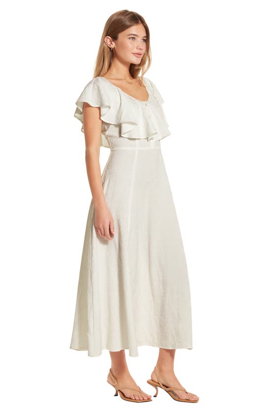 Wishlist Flutter Gauze Midi Dress In Cream