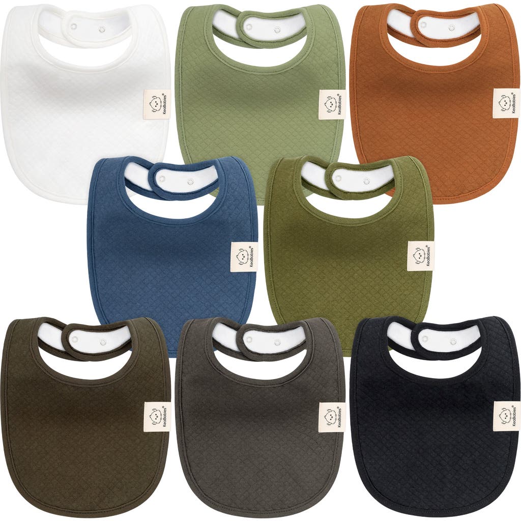 Keababies 8-pack Quin Drool Bibs In Basics