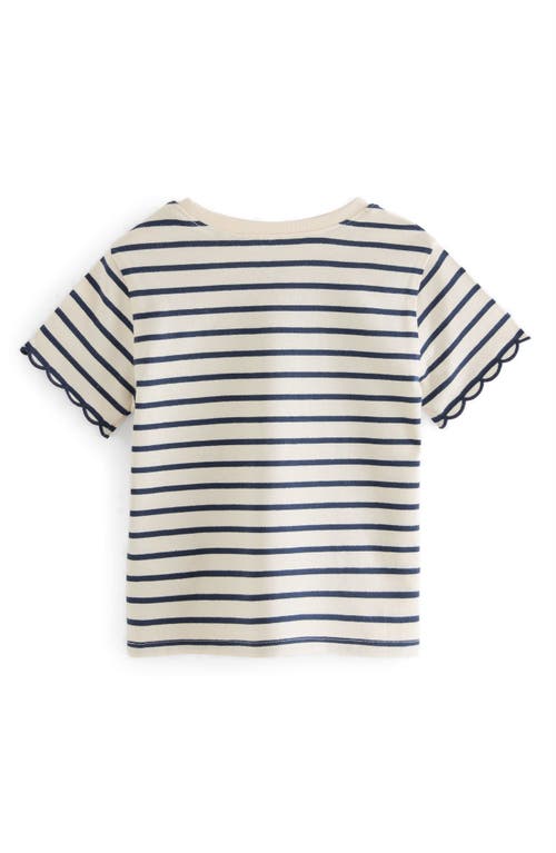 Next Kids' Assorted 3-pack Cotton Pocket T-shirts In Pink Navy White