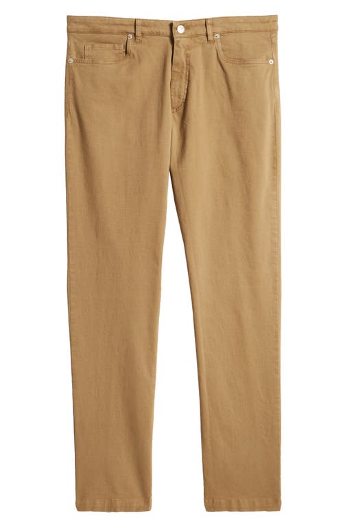 Shop Jack Victor Jackie 5-pocket Stretch Cotton Pants In Tan