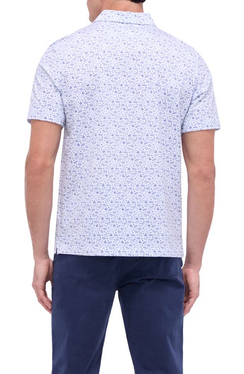 Shop Bugatchi Victor Ooohcotton® Casino Print Polo In White