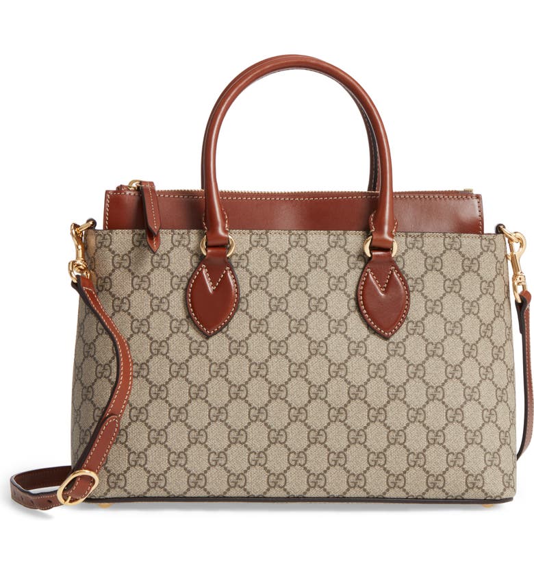 Gucci Small Top Handle GG Supreme Canvas & Leather Tote | Nordstrom
