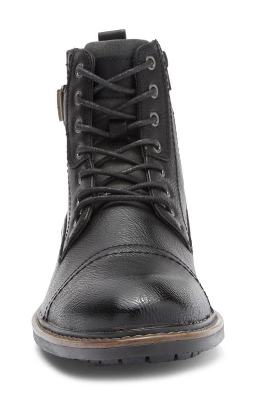 Rush By Gordon Rush Cap Toe Combat Boot In Black