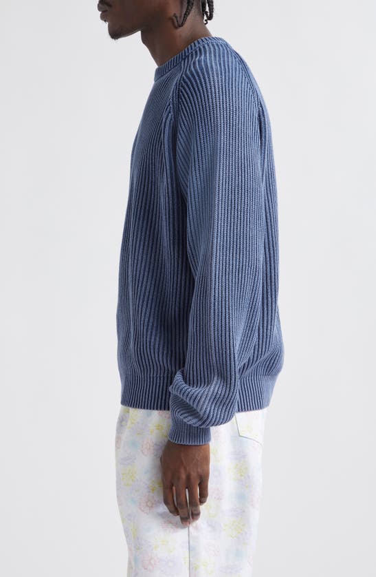 Shop Noah Summer Cotton Shaker Stitch Sweater In Navy