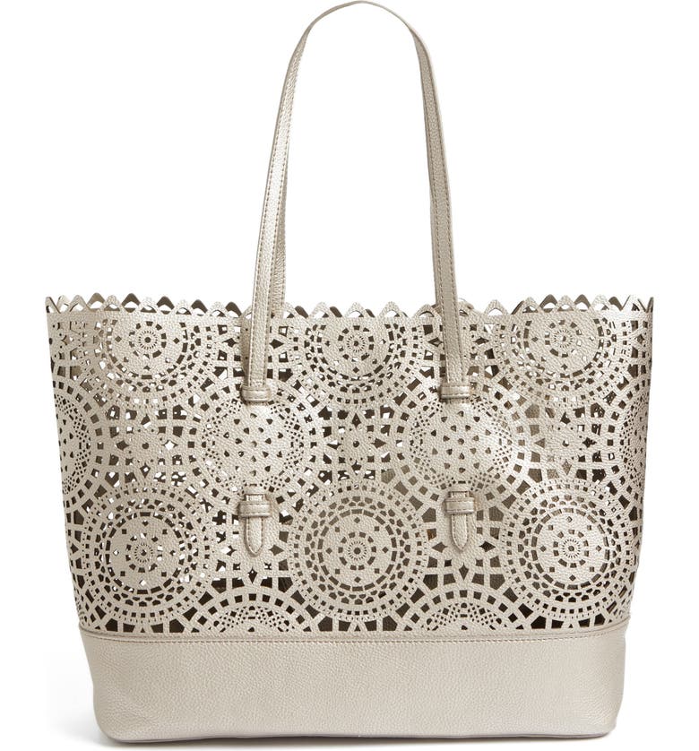 Shiraleah Helena Perforated Faux Leather Tote | Nordstrom