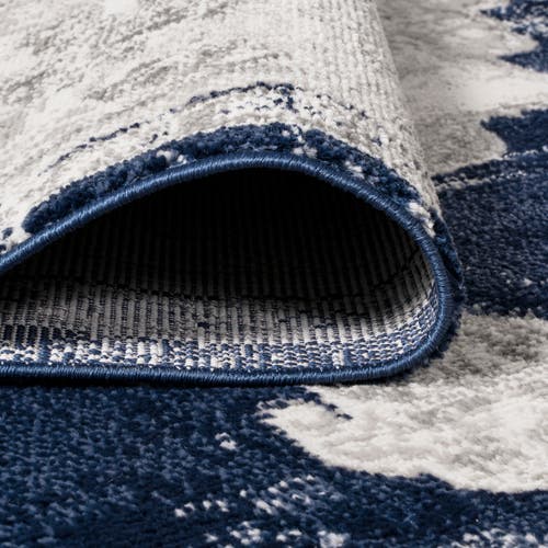 Jonathan Y Alhambra Ornate Medallion Modern Area Rug In Ivory/navy