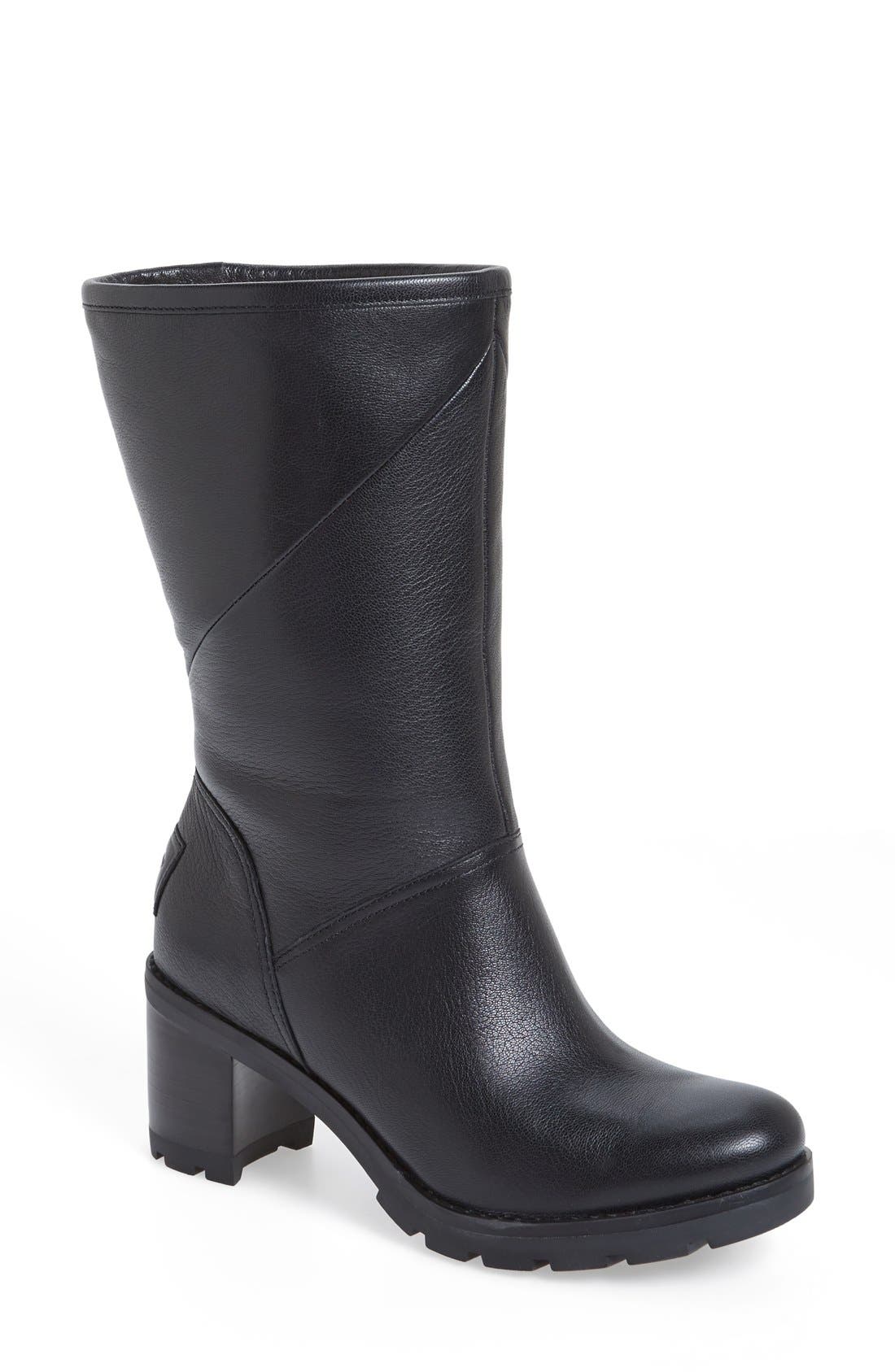 ugg womens jessia heeled boots black