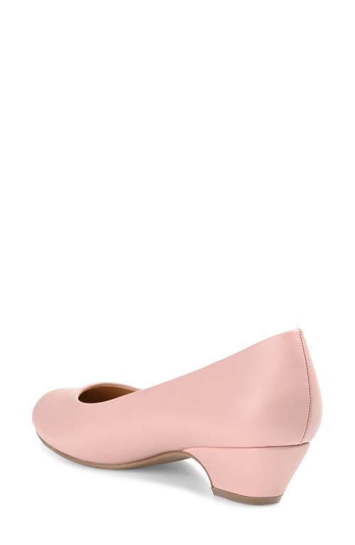 Shop Journee Collection Saar Round Toe Pump In Blush