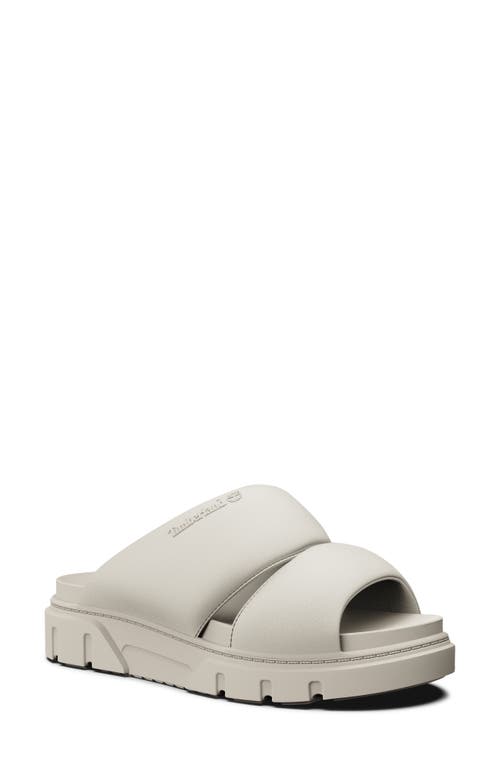 Greyfield Slide Sandal in White Knit