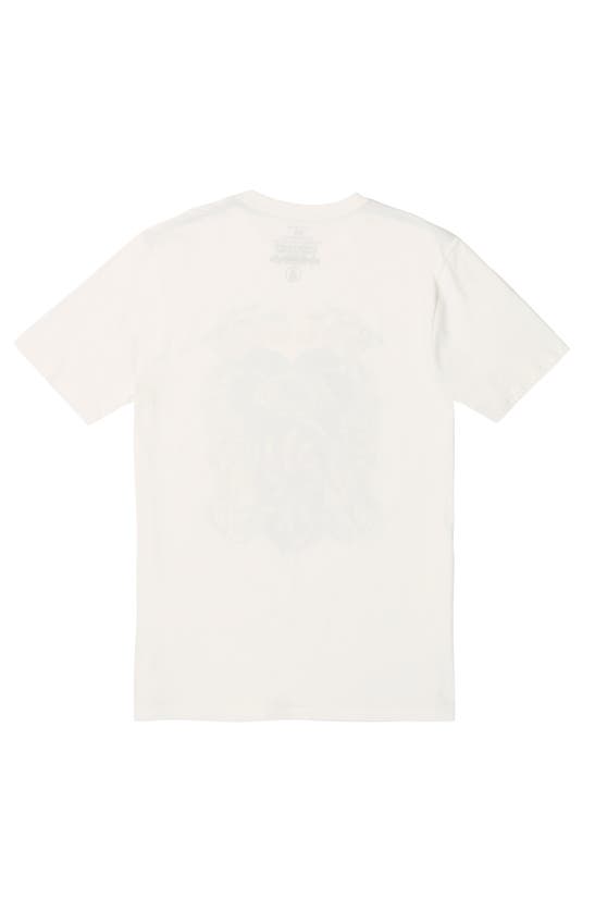 Shop Volcom Eye See Yew Cotton Graphic T-shirt In Off White