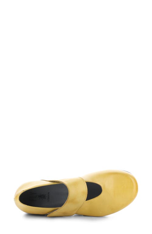 Shop Fly London Vari Mary Jane Platform Wedge Pump In Mustard Burn