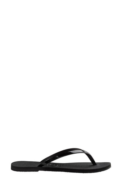 Shop Havaianas You Flip Flop In Black/black
