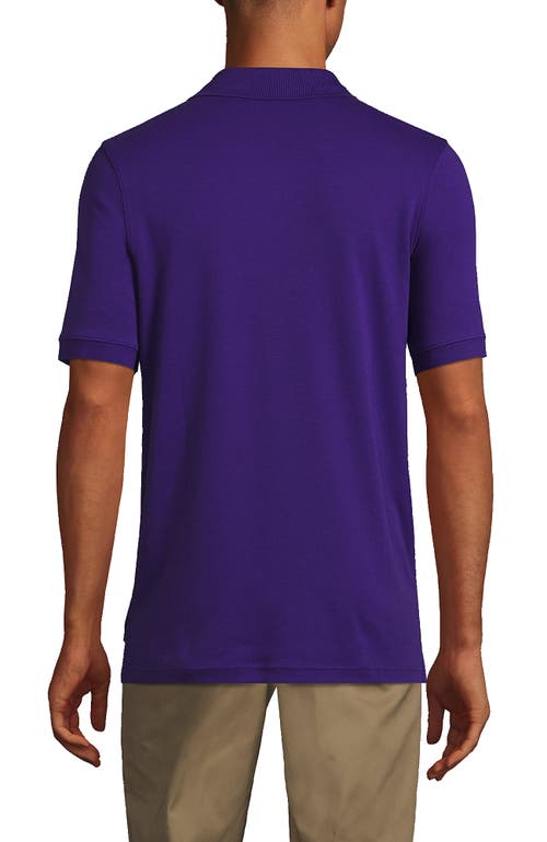 Shop Lands' End School Uniform  Long Sleeve Interlock Polo Shirt In Deep Purple